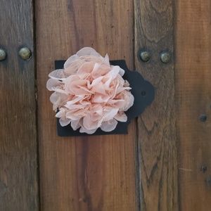 New peach vintage lace hair accessorie.